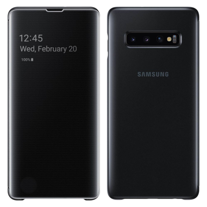 Image de POCHETTE CLEAR VIEW SAMSUNG GALAXY S10+ D’ORIGINE  Noir 6Mois