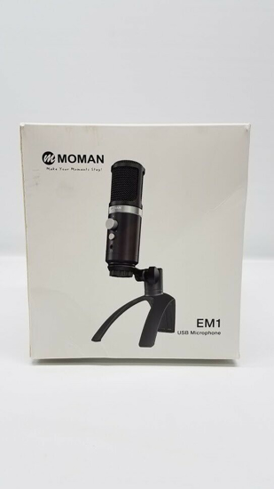 Ordinateur Microphone PC-USB-Streaming-Condensateur Moman EM1 Microphone Compatible avec Mobile iPhone/Andorid Laptop pour Enregistrement Enseignement Vidéoconférence Transmission Gaming 