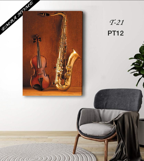 Image sur Tableau décoratif d'intérieur - Guitare & Saxophone