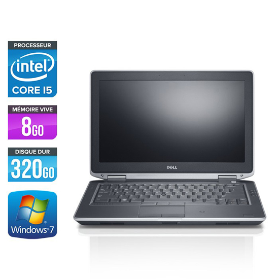 Image sur Laptop DELL LATITUDE- Intel core i5 - RAM 8 Go - 320 Go HDD (Reconditionné)