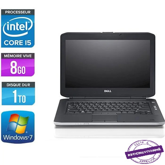 Image sur Laptop DELL LATITUDE- Intel core i5 - RAM 8 Go - 1000 Go HDD (Reconditionné)