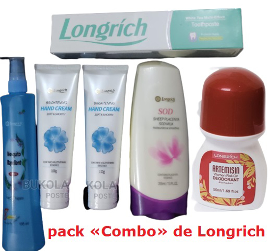 Le pack « Combo » de Longrich est un pack de démarrage qui vous donne vos cosmétiques et produits quotidiens dont la valeur est supérieure à 35000Frs cfa si chaque article est acheté séparément.