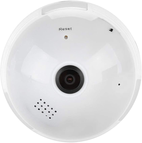 Image sur Ampoule caméra 360 ° Grand Angle Fisheye HD caméra de sécurité intérieure Espion, caméra WiFi contrôle caméra contrôle caché avec Infrarouge