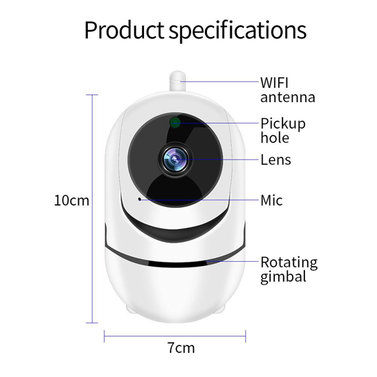 Image sur Caméra robotique IP 2.0MP Caméra de surveillance wifi vision nocturne audio dans les 2 sens intérieur