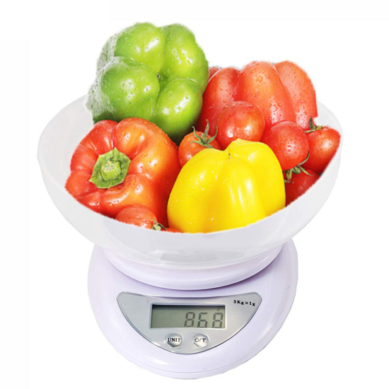 Image sur Balance numérique électronique portable avec LCD pour cuisine, 5 kg,mesure du poids des aliments, nouveauté, Steelyard