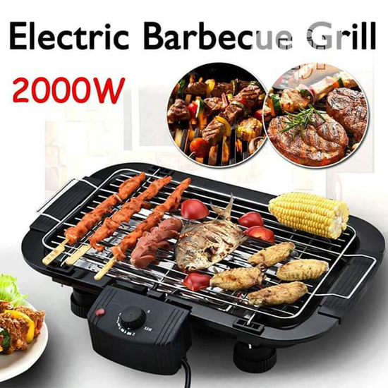 Image sur Barbecue Grill 2000W 230V grilles électriques Portable sans fumée antiadhésive barbecue Grill multifonction 5 vitesses réglable