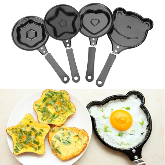 Image sur Mini poêle antiadhésive, ustensile de cuisine, poêle à crêpes, petit déjeuner, poêle à œufs, moule à Omelette
