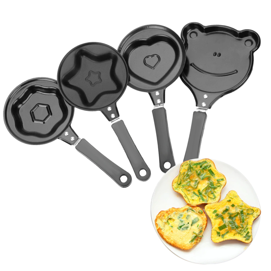 Image sur Mini poêle antiadhésive, ustensile de cuisine, poêle à crêpes, petit déjeuner, poêle à œufs, moule à Omelette