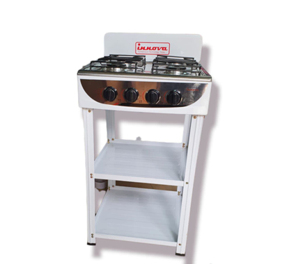 Image de Plaque à gaz sur pied Innova - 4 bruleurs - Blanc