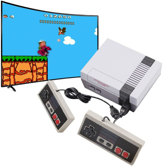 Image sur Mini Console de jeu rétro, construit en 620 jeux classiques et 2 contrôleurs classiques