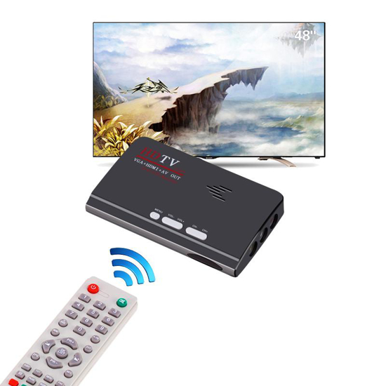 Image sur COMBO TV Récepteur de Satellite numérique HD compatible avec HDMI, boîtier TV, VGA AV CVBS 1080P, pour moniteurs LCD/CRT, T/T2