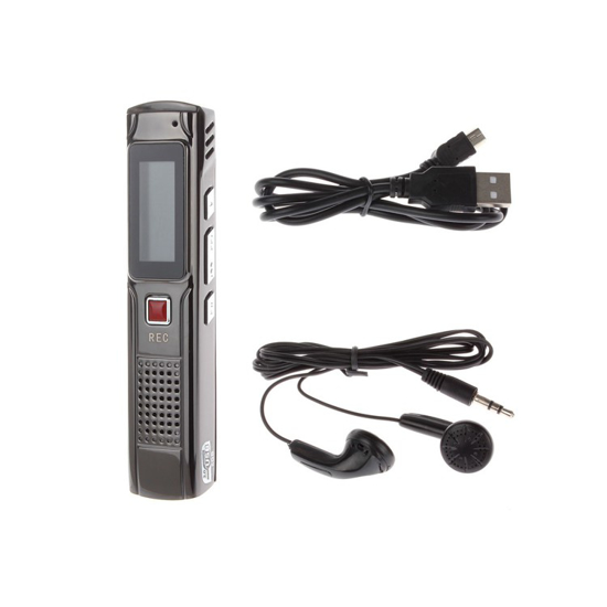 Image sur dictaphone Enregistreur vocal numérique pour conférences, réunions, entretiens à bande portable avec lecture, USB, MP3 8giga