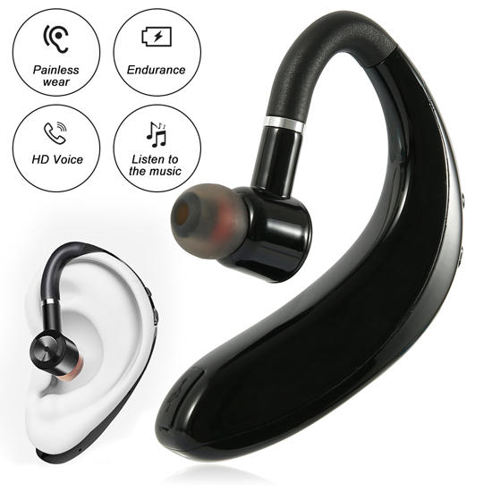 Image sur Écouteurs sans fil Bluetooth avec Microphone, casque d'écoute, mains libres, pour le sport, pilote