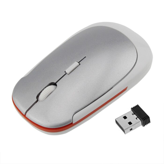 Image sur Mini souris optique sans fil, récepteur USB, 2.4GHz, noire, pour ordinateur Portable