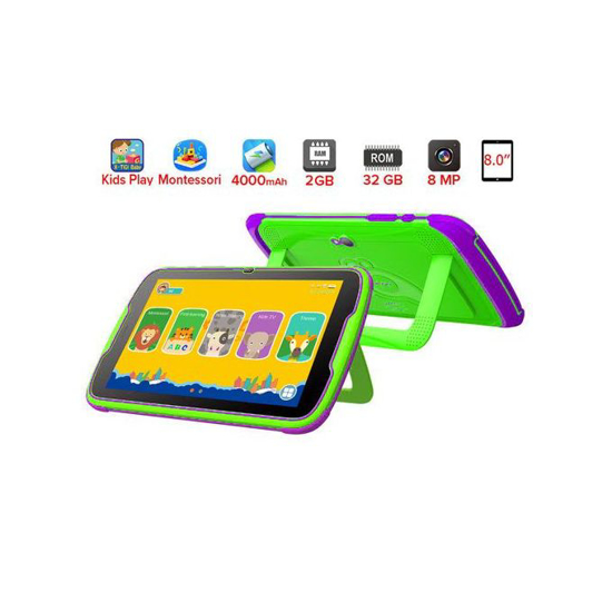 Tablette éducative Kids8 Pro X-tigi - 32Go / 2Go - 8Mpx / 2Mpx - vert - 12 mois de garantie - iziway Cameroun