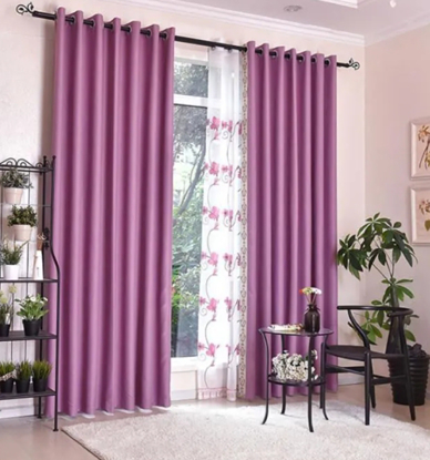 Image de Paire de rideau - violet - 1,33m/2,15m