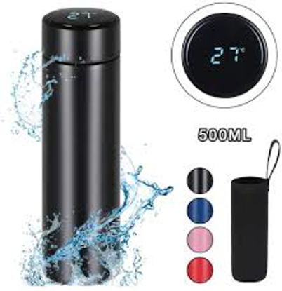 Image de Thermos en acier inoxydable 500ml, avec affichage de la température, pour le café et le thé