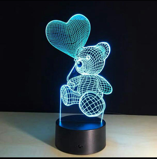 Image sur Veilleuse Romantique  3D - Lumière Led - Baby Heart