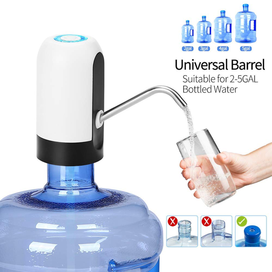 Image sur Pompe pour bouteille d'eau, distributeur d'eau de 5 gallons, Portable, électrique, recharge USB, automatique