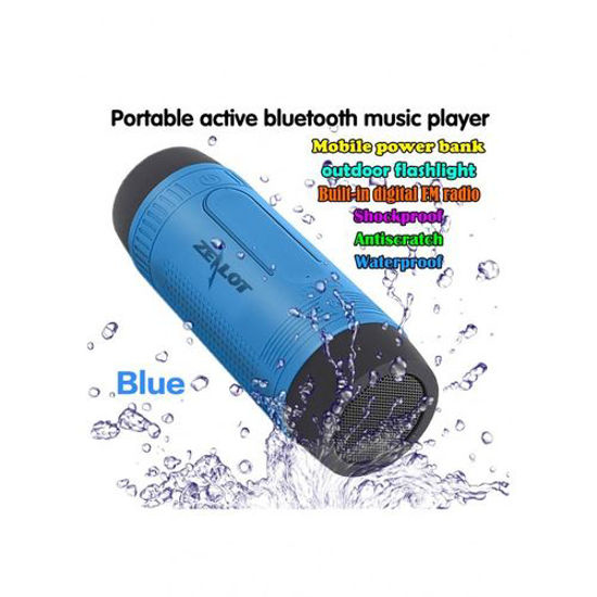 Image sur Haut-parleur -ZEALOT -S1 -Bluetooth -Etanche -Power Bank Intégré - 4000Mah -Bleu