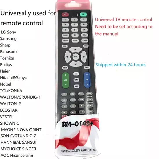 Image sur Télécommande universelle pour TV, Compatible avec toutes les marques, RM-014S +, à régler selon le manuel