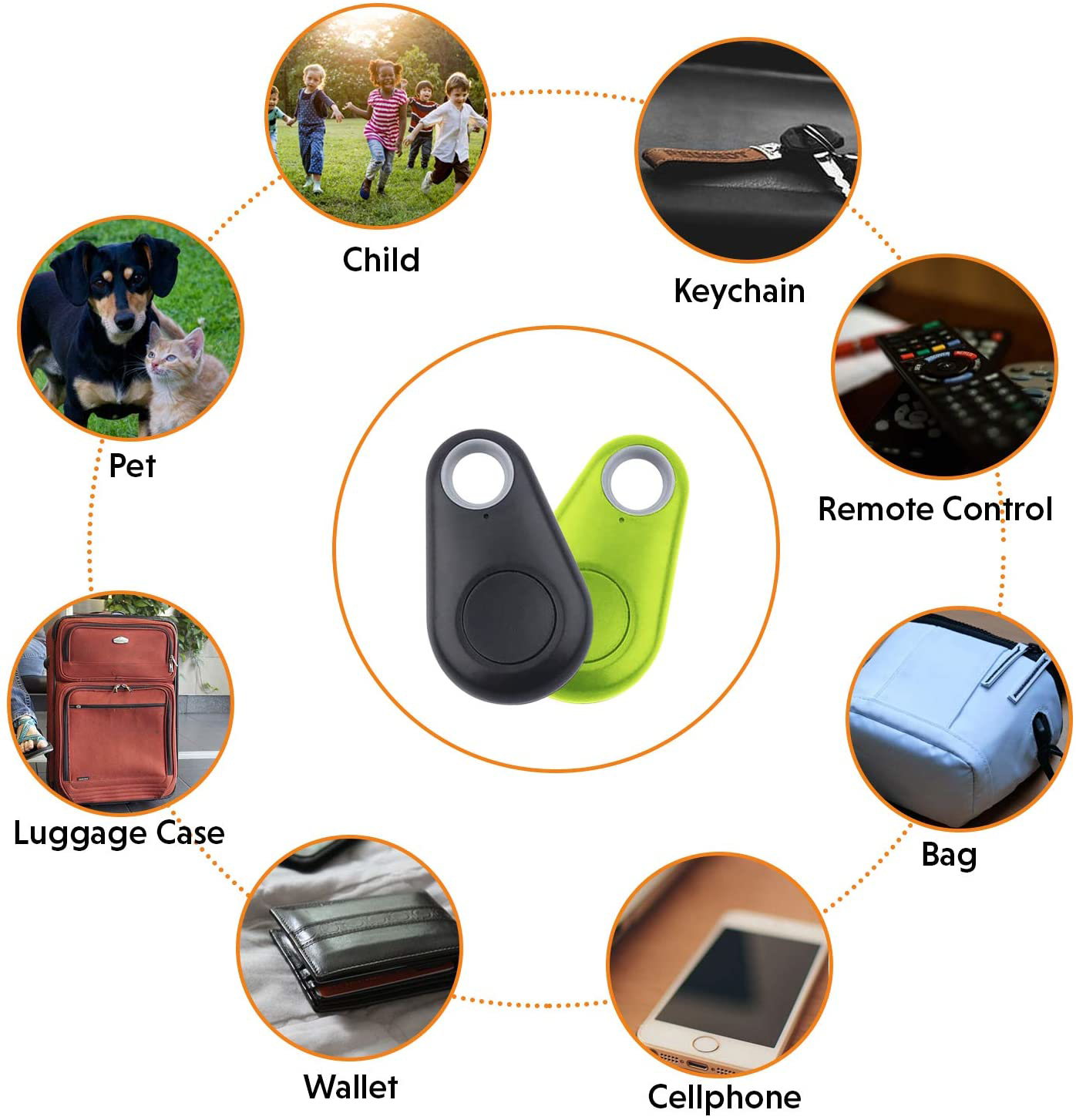 Pack De 2 Traceurs GPS Bluetooth 5.2 - Localisateur Pour Clés, Portefeuille, Animaux - Compatible IOS/Android, Alarme Sonore - 4