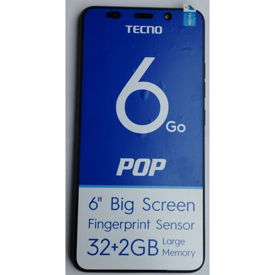 Image sur Téléphone Tecno POP 6 Go - 3G - 6" - 2 SIM - 2Go RAM + 32Go ROM - 5MP/5MP - 4000 MAh - Bleu  - 13 mois de garantie