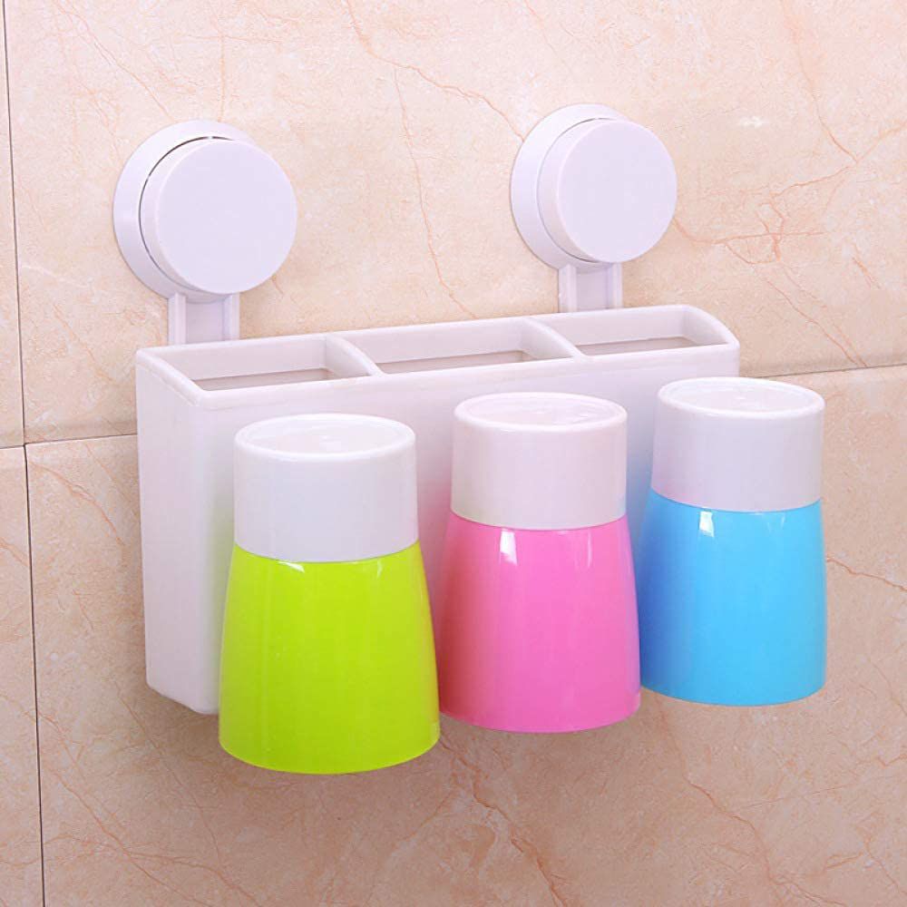 Porte-brosse à Dents Mural Avec Distributeur Automatique De Dentifrice Sterilisateur Uv 5 Emplacements Pour Brosses A Dents Noir Et Blanc 90381490
