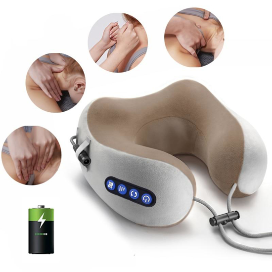 Image sur Oreiller en forme de U électrique masseur de cou multifonction Portable épaule cou masseur voyage oreiller maison voiture Relax Massage oreiller