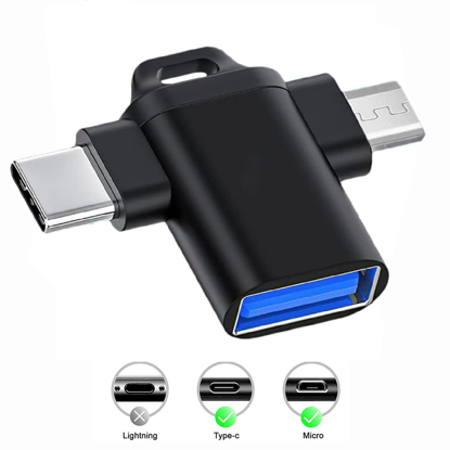 Clé USB 32Go pour iPhone USB 3.0 Pendrive 3 in 1 Mémoire Stick Extension de  Stockage Flash Drive pour Iphone Ipad Android Smart Phone Tablet Pc （Rose