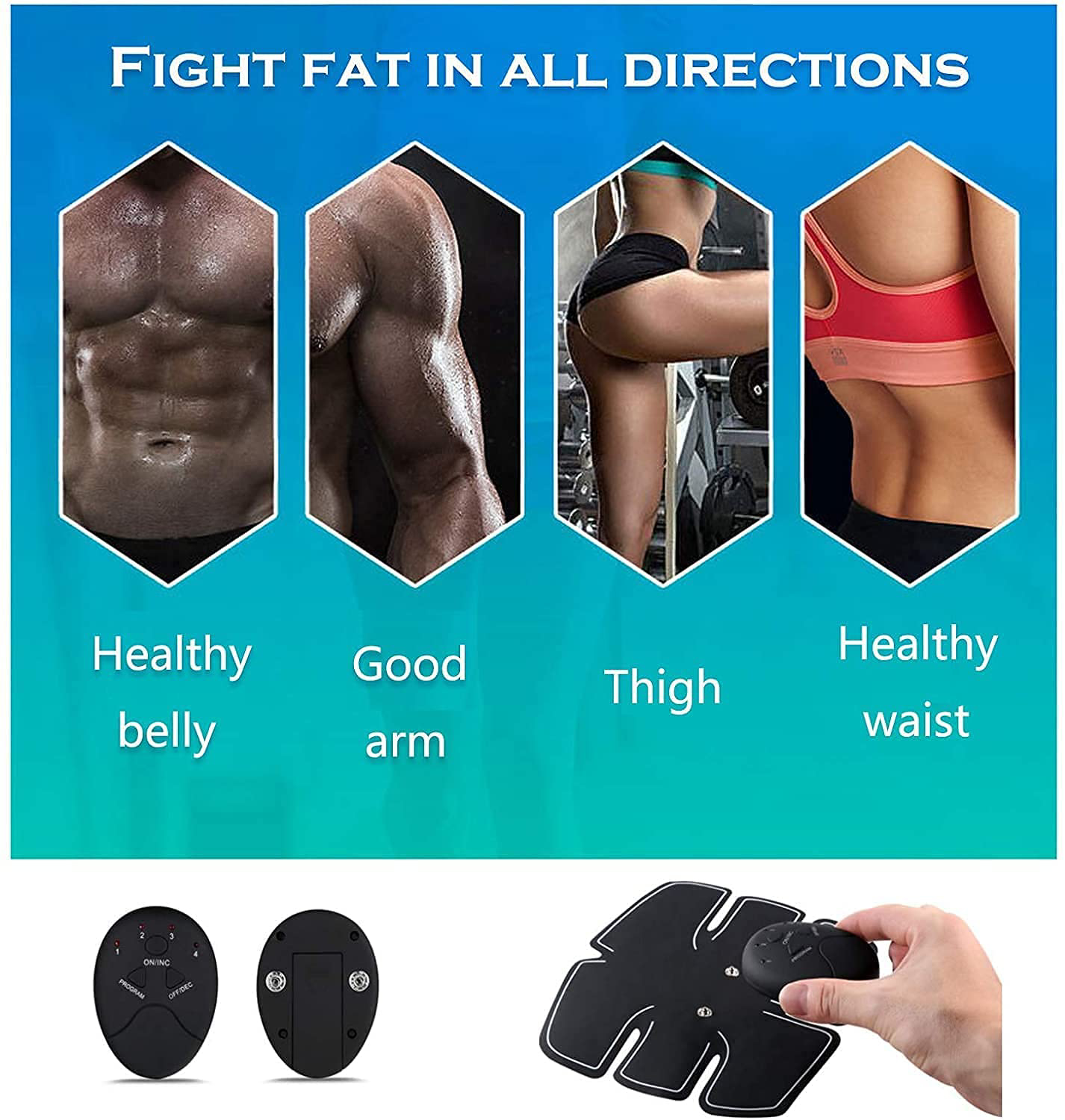 Stimulateur Abdominal Grexemin – Équipement Fitness Rechargeable USB, Neuf