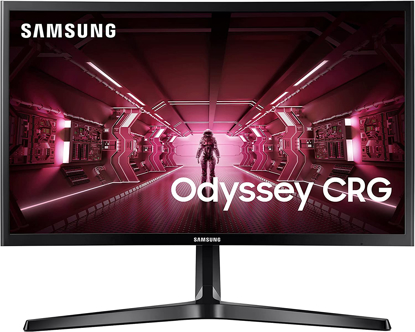 Image de Ecran Moniteur de jeu incurvé SAMSUNG 24" CRG5, 144 Hz, 4 ms, paramètres de jeu exclusifs, AMD Radeon FreeSync, mode Eye Saver, noir-12 MOIS
