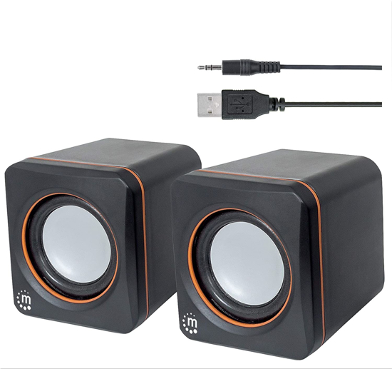Image sur Haut-parleurs d'ordinateur portables alimentés par USB Mini haut-parleur de bureau Système de musique sonore basse Filaire Petit mini haut-parleur