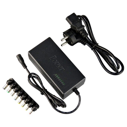Image de Chargeur Universel Adaptateur + 8 Connecteurs Détachables Pour Ordinateur Portable Fiche EU Blindée - Noir