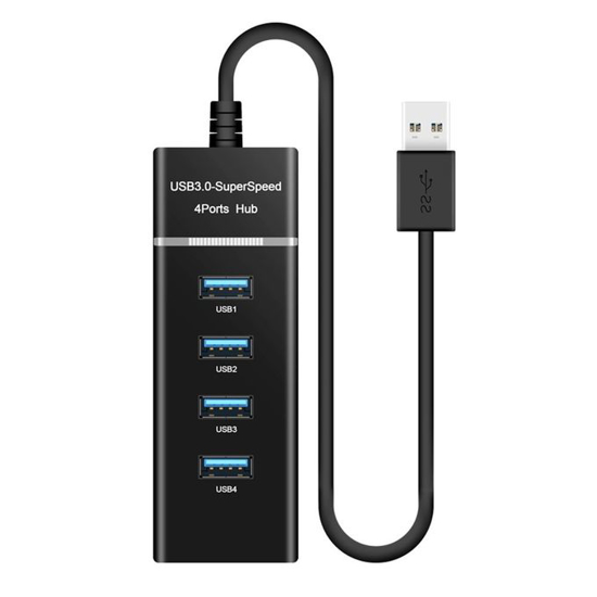 Image sur Multiports HUB USB 3.0 Avec 4 Ports - Noir