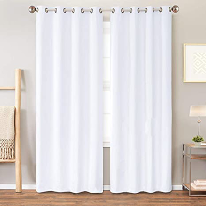 Agrandir l'image de Paire de rideau en coton lourd - blanc - 1,33m/2,15m Image de Paire de rideau en coton lourd - blanc - 1,33m/2,15m