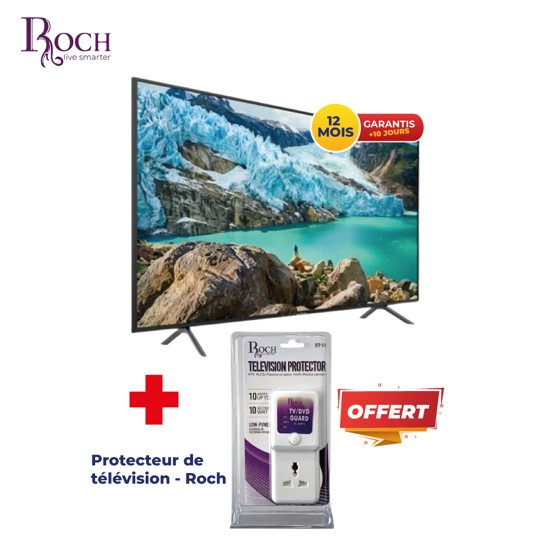 TV Roch RH-LE50DSA 50" - 4K Ultra HD (UHD) - LED - Smart - noir - 12 mois de garantie - iziway Cameroun