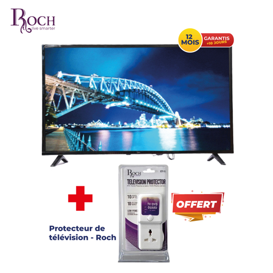 TV ROCH RH-LE32E - 32 Pouces - numérique - LED - noir - 12 mois de garantis - iziway Cameroun