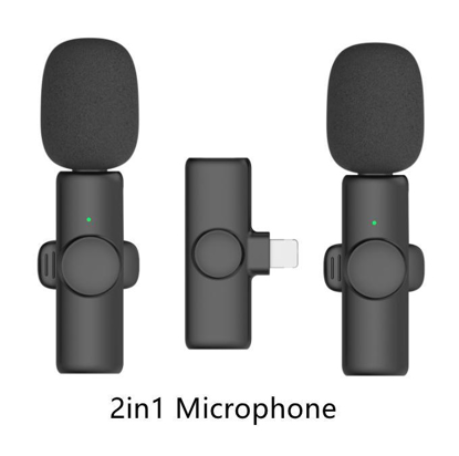 Agrandir l'image de micro cravate sans fil avec deux micro - type c Image de micro cravate sans fil avec deux micro - type c