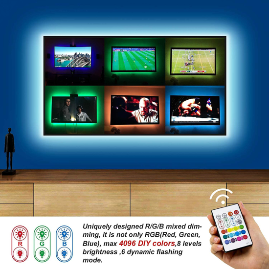 Bande LED RGB Bluetooth 2 M - Rétroéclairage TV, PC, Chambre - Contrôle Par App, Adhésif, Alimentation USB