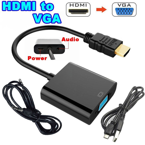 Image sur adaptateur convertisseur HDMI vers VGA avec câble Audio