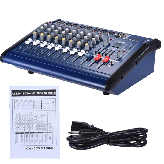 Image sur Console de mixage 500 W 8 canaux pour studio de scène karaoké DJ PMX802D
