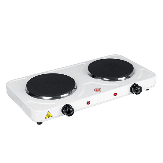 Image sur plaque chauffante deux brûleurs Portable cuisinière Camping cuisinière maison laboratoire cuisinière cuisinière 110V 2000W électrique