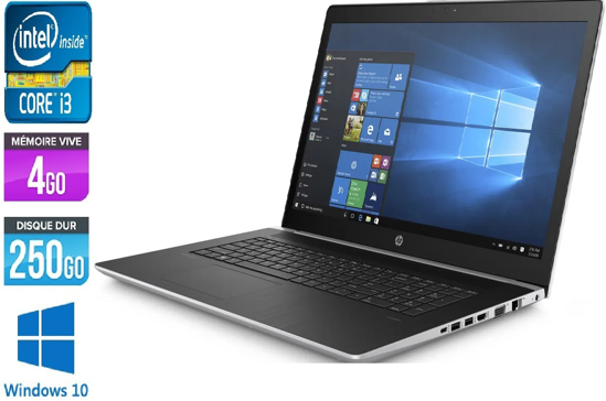Image sur HP ProBook - Intel Core i3 - 2,40 GHz, mémoire de 4 Go, disque dur de 250 Go, écran de 15", Windows 7  4eme génération reconditionné