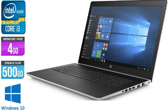 Image sur HP ProBook - Intel Core i3 - 2,40 GHz, mémoire de 4 Go, disque dur de 500 Go, écran de 15", Windows 7  4eme génération reconditionné
