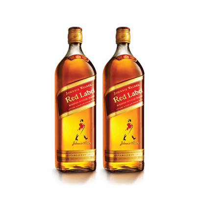 Image de Johnnie Walker Red Label - blended scotch - 75 cl x2