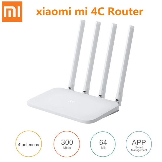 Image sur Routeur WiFi d'origine Xiaomi Mi 4C Roteador APP contrôle 64RAM 802.11 b/g/n 2.4G 300Mbps 4 antennes routeurs sans fil répéteur