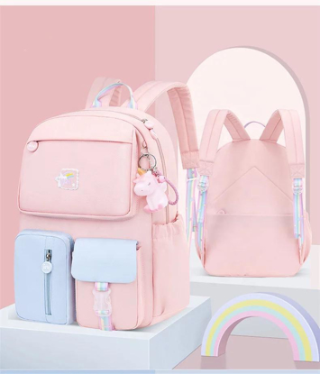 Agrandir l'image de Sac à dos d'école - Rose - Violet Image de Sac à dos d'école - Rose - Violet