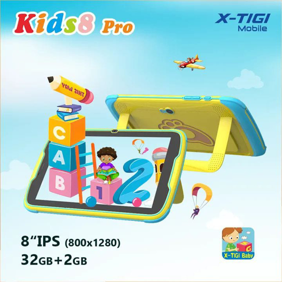 Image sur Tablette éducative X-tigi  Kids8 Pro  - 32Go / 1Go - 8Mpx / 2Mpx - vert -  13 mois de garantie