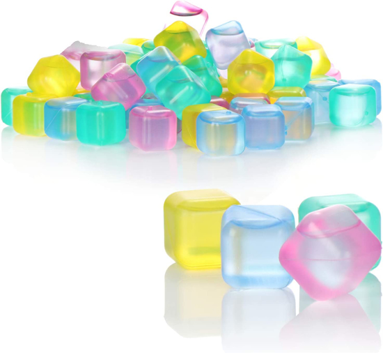 Image sur glaçons réutilisable en différents couleurs [sélection variable] - bacs à glaçons de fête pour rafraîchir les boissons (15 pièces - Dés V2)